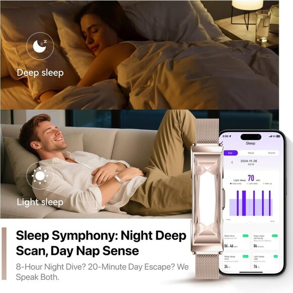 Smart Health Wristband, Wearable Activity & Fitness Tracker Band - Rose Gold - Picture 3 of 8